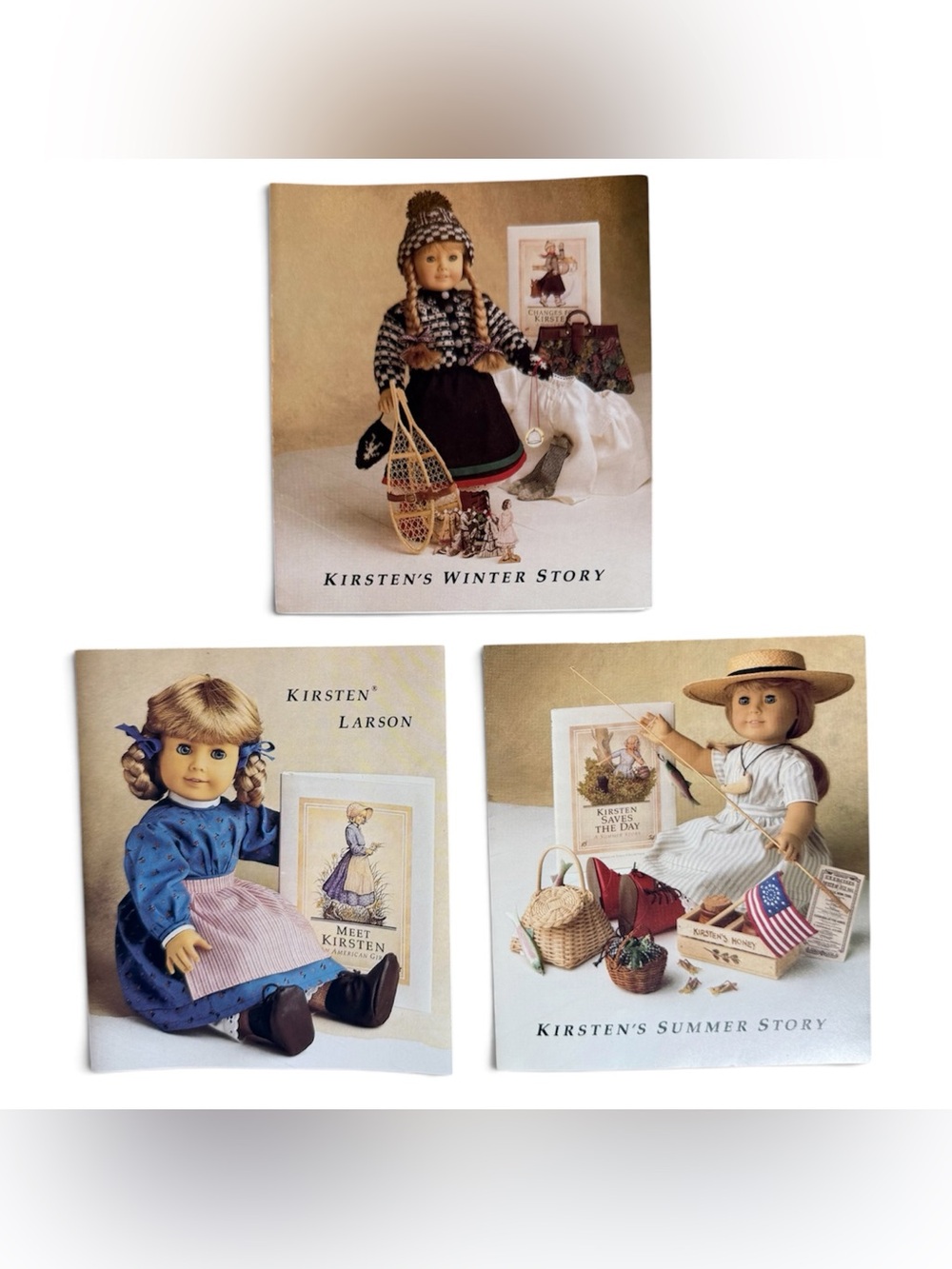 American Girl Pleasant Company Doll Pamphlet Set Of 3 Kirsten Larson Bundle Lot
